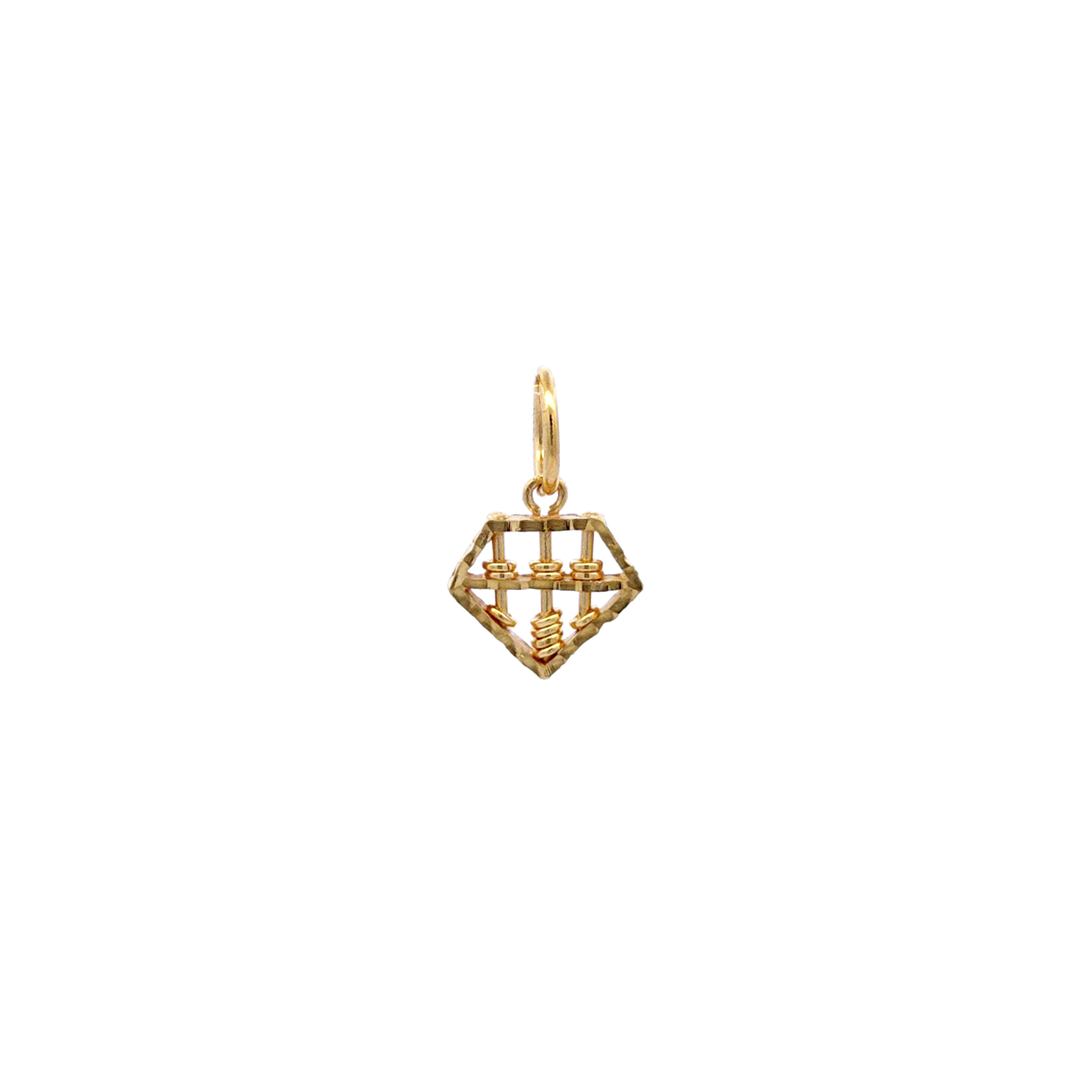 TIANSI 916(22K) Gold Diamond Shape Abacus Pendant