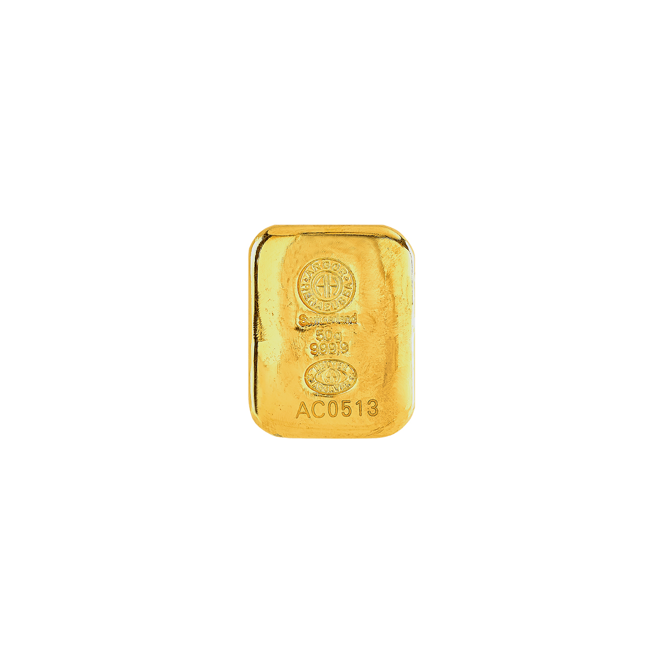 [50Gram] Argor-Heraeus Au Cast Retail Gold Bar