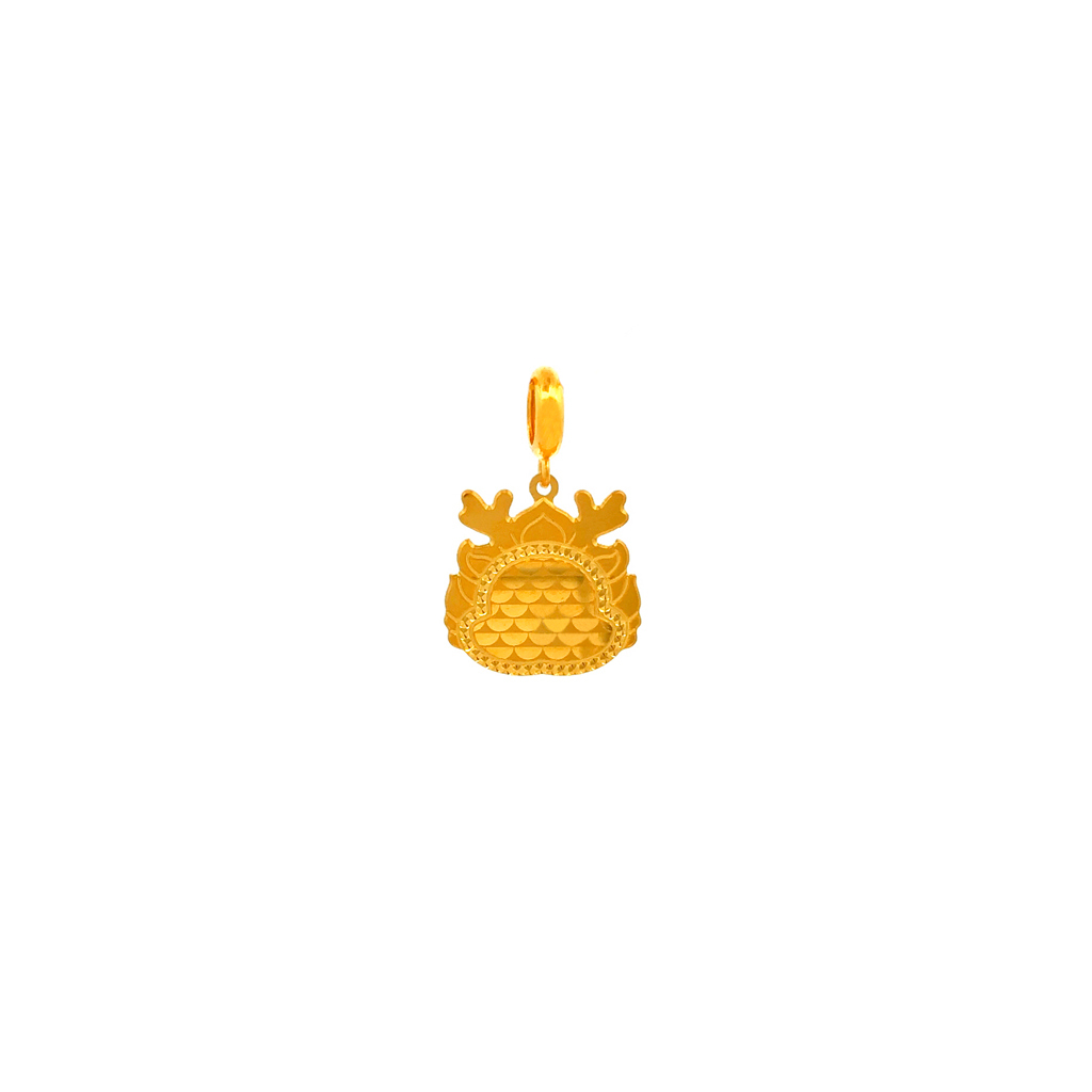 Gold Honeycomb Dragon Pendant