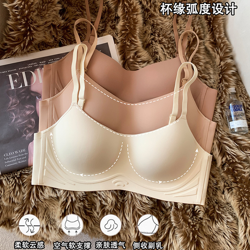 Stella Fashion Seamless Underwear Women's Small Chest Push Up Bra No Steel Ring Bra Ladies Underwear With Padded .