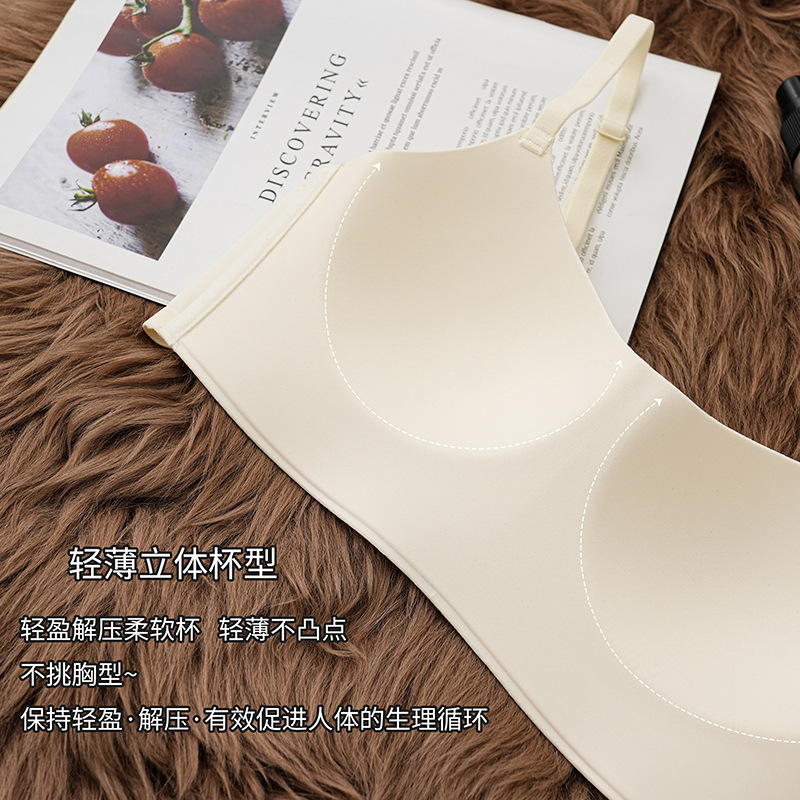 Stella Fashion Seamless Underwear Women's Small Chest Push Up Bra No Steel Ring Bra Ladies Underwear With Padded .