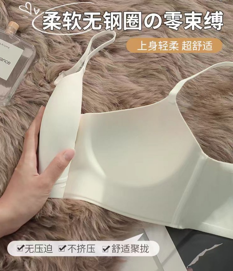 Stella Fashion Seamless Underwear Women's Small Chest Push Up Bra No Steel Ring Bra Ladies Underwear With Padded .