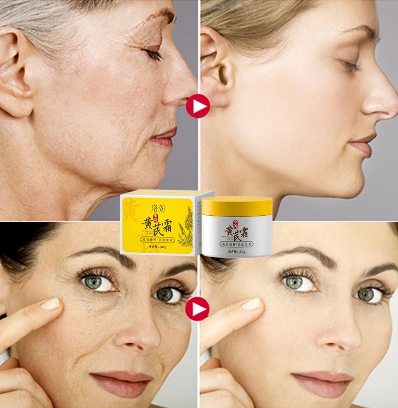 黄芪霜 Anti Aging Astragalus Cream Anti Wrinkle Moisturizing Lifting Firming Face Fine Lines Whitening Anti Puffiness Skin Care