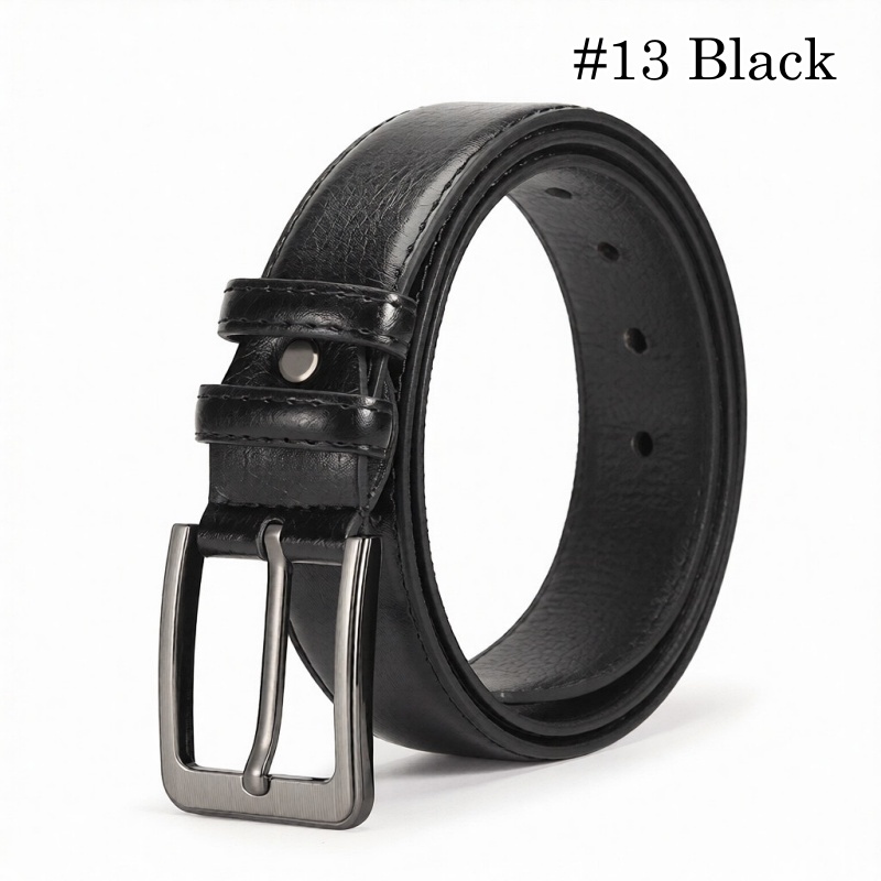 Stella Fashion Men's alloy pin buckle belt PU belt Jeans belt casual a