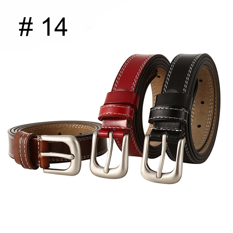 Stella Fashion Men's alloy pin buckle belt PU belt Jeans belt casual all-match pin buckle belt