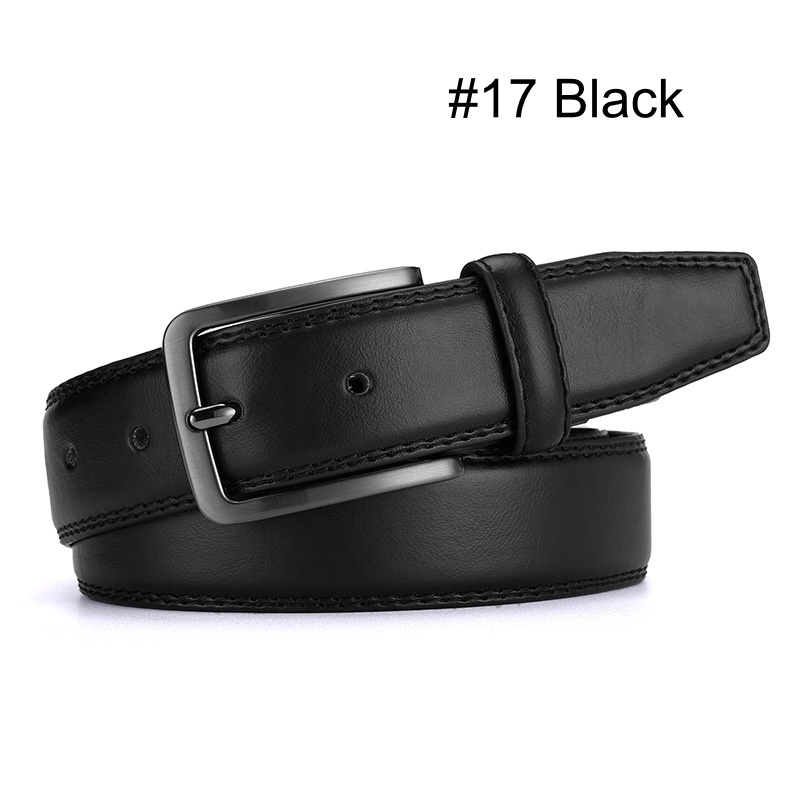 Stella Fashion Men's alloy pin buckle belt PU belt Jeans belt casual all-match pin buckle belt