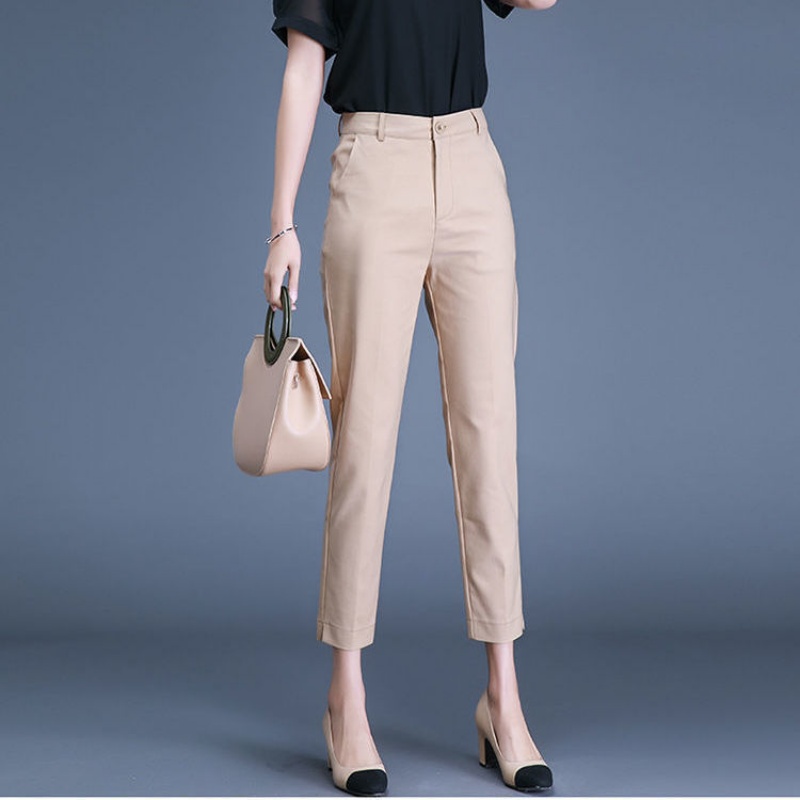 Stella Fashion Spring and Summer new style small feet trousers women's nine-point pants autumn high waist was thin professional cigarette pants