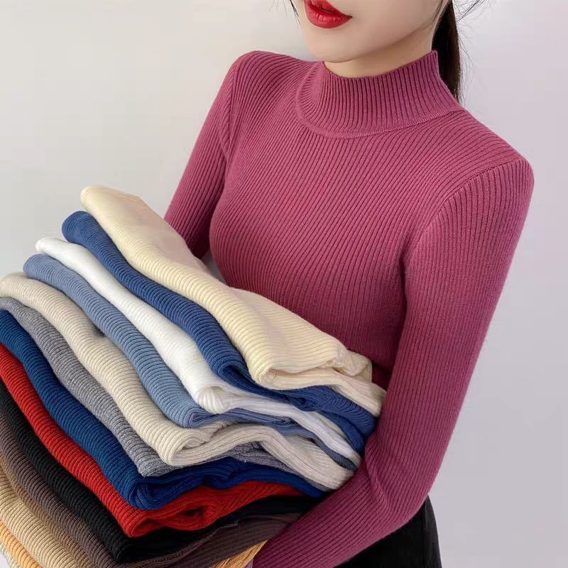 Stella Women's Turtleneck Long Sleeve Casual Bottoming Shirt Autumn An