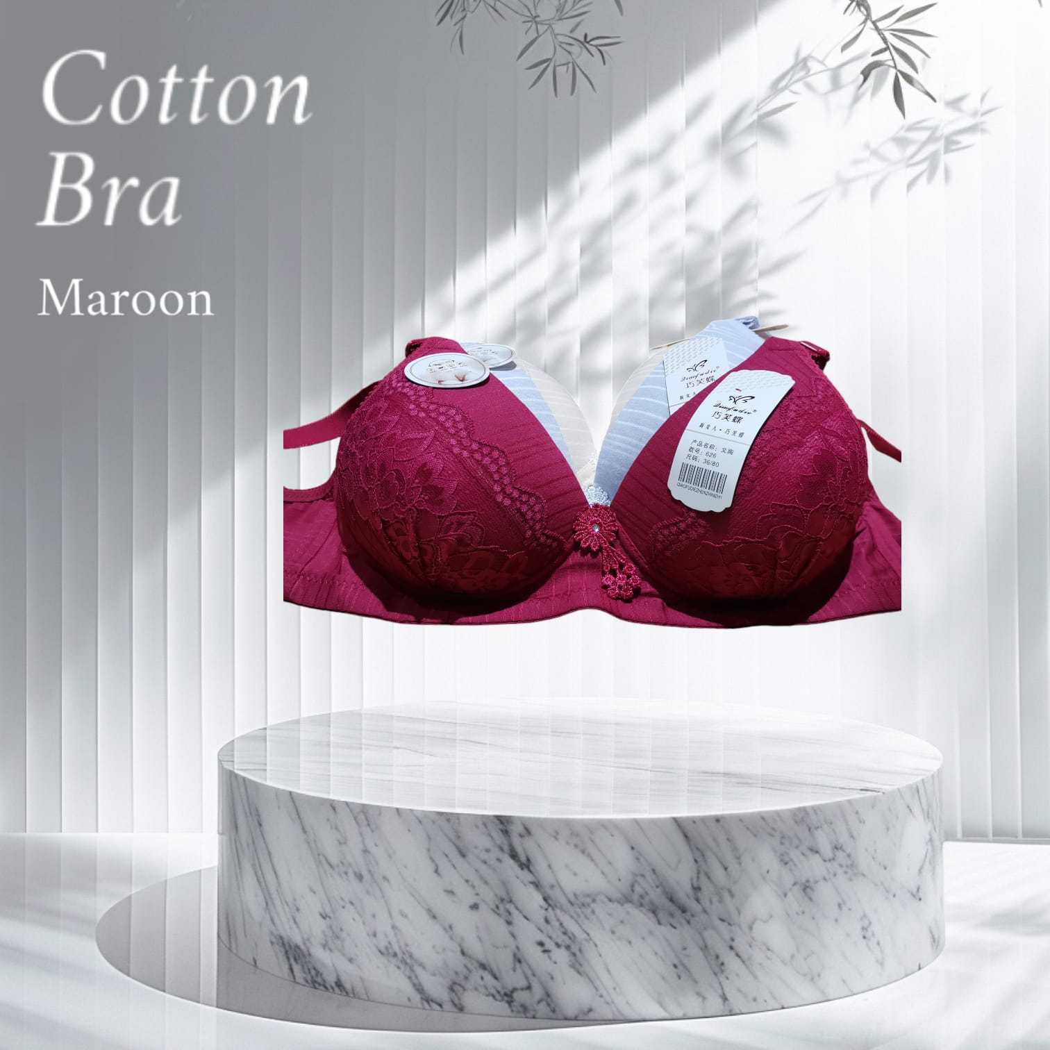 Stella Fashion Pure Cotton New Thin Middle-Aged and Elderly Mother Bra Without Steel Ring Skin-friendly Cotton Super Soft and comfortable Bra
