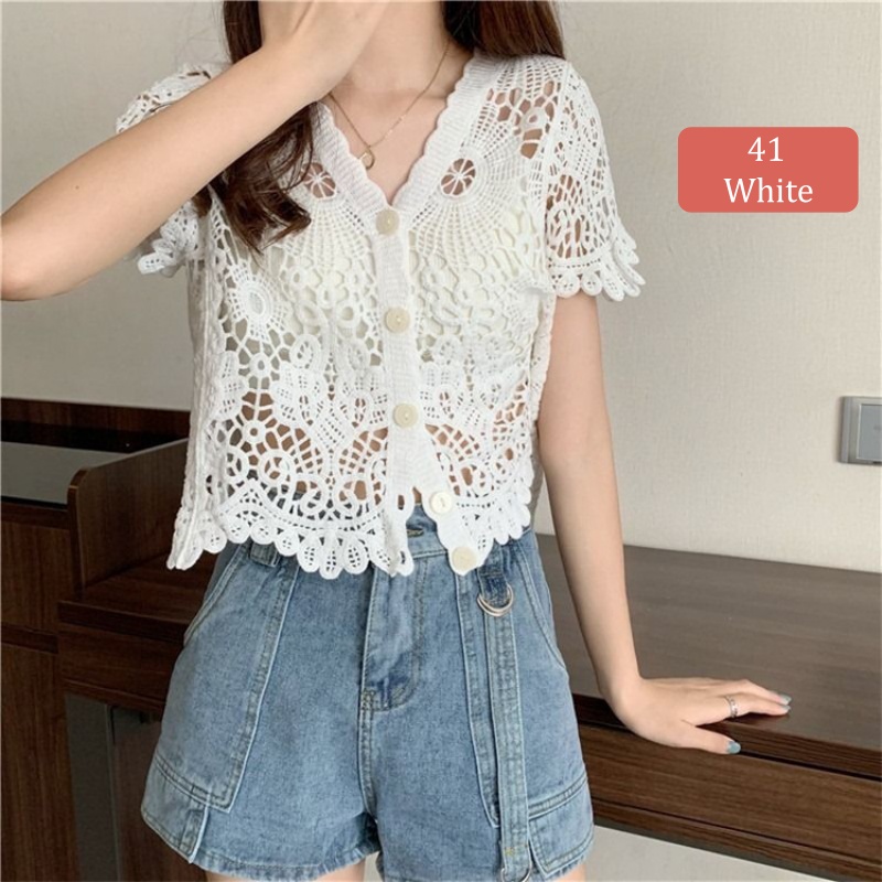 Stella Fashion Knitted Sunscreen Cardigan Thin Style Women Loose Outer