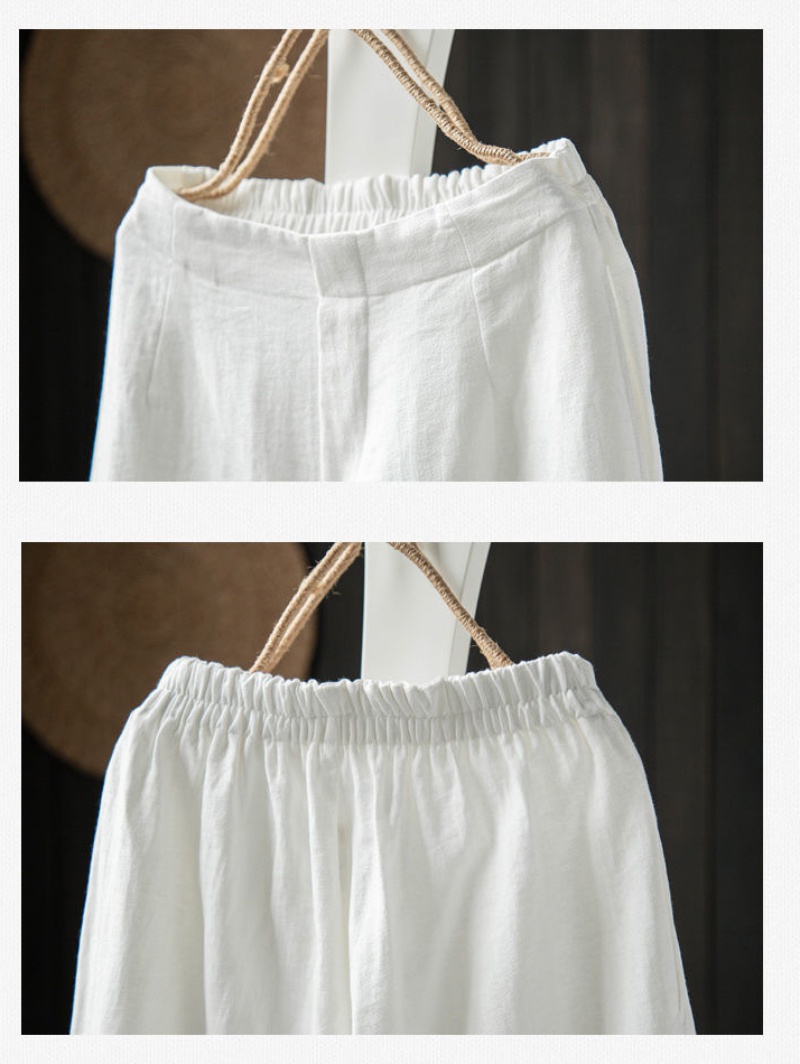 Stella Fashion Women’s Linen Wide-Leg Pants | 9/10 Length High Waist Loose Fit | Plus Size Casual Pants | Lightweight & Chic Style