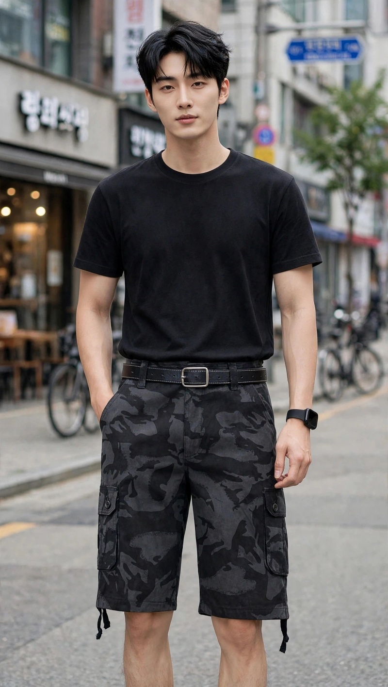 Stella Fashion  Men’s Camouflage Cargo Short Pants 100% Cotton Bermuda Summer Pants