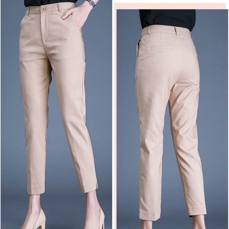 Stella Fashion Spring and Summer new style small feet trousers women's nine-point pants autumn high waist was thin professional cigarette pants