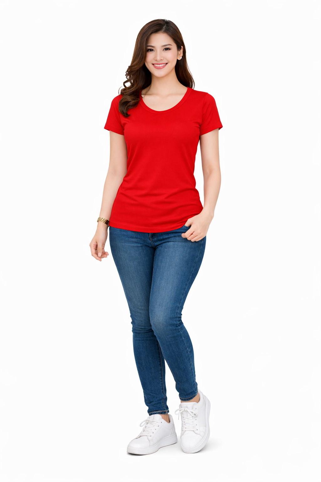 Stella Fashion Women Plus Size Short Sleeved Modal Bamboo fiber T-Shirt Round Neck Slim Casual Solid Color T-shirt