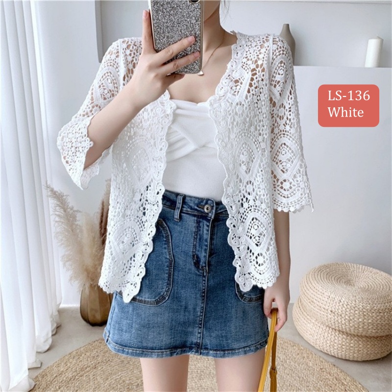 Stella Fashion Knitted Sunscreen Cardigan Thin Style Women Loose Outer