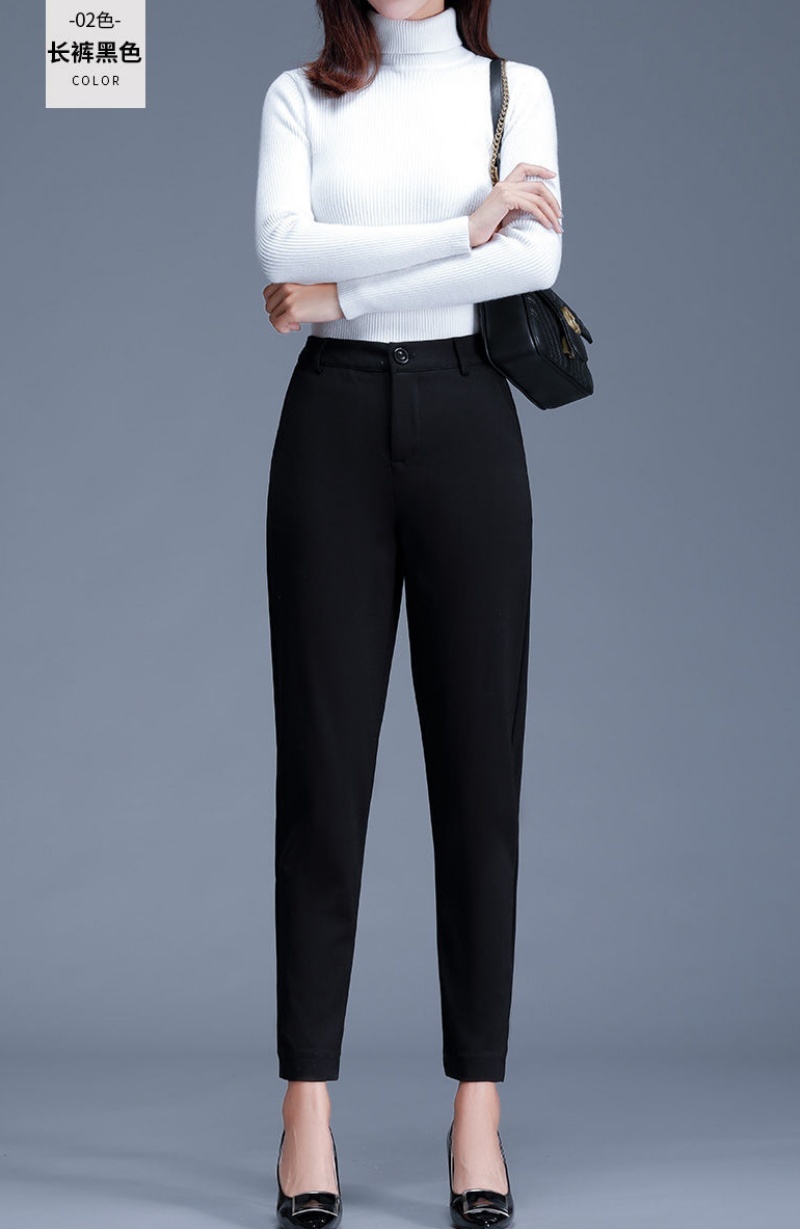 Stella Fashion Spring and Summer new style small feet trousers women's nine-point pants autumn high waist was thin professional cigarette pants