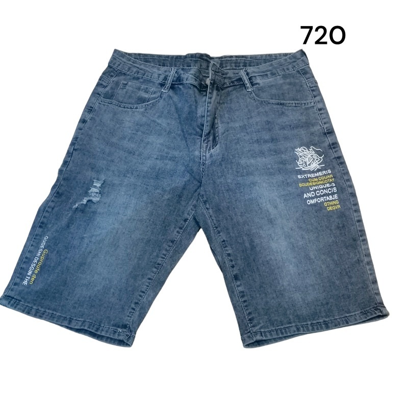 Stella Fashion Summer tight fit straight denim shorts Men Trendy five-point pant Casual Middle Pants men cropped pants-Stella's Fashion