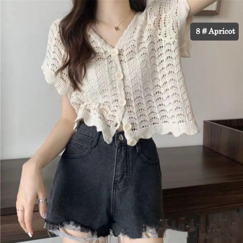 Stella Fashion Knitted Sunscreen Cardigan Thin Style Women Loose Outer