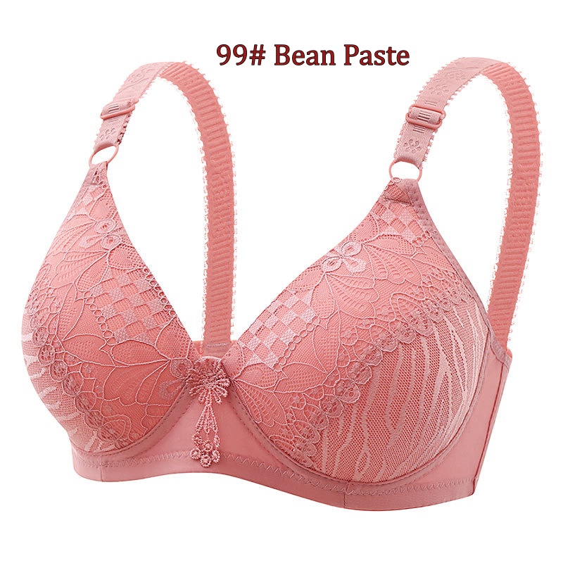 Middle-aged And Elderly underwear Women's Thin Bra Without Steel Ring