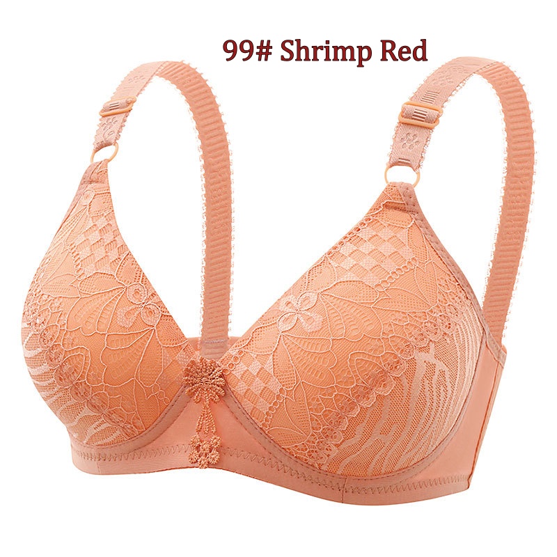 Middle-aged And Elderly underwear Women's Thin Bra Without Steel Ring