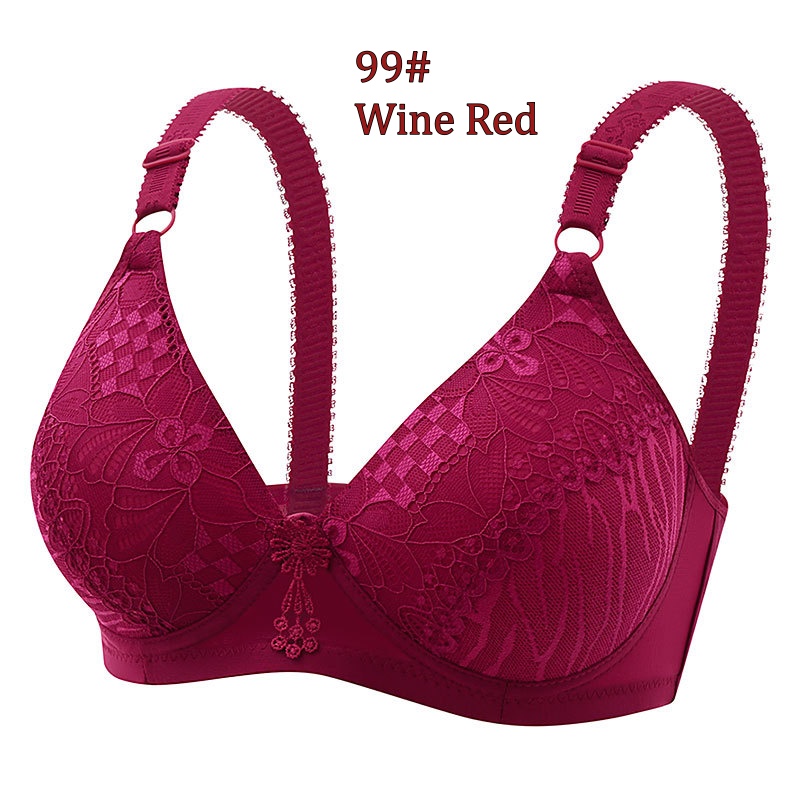 Middle-aged And Elderly underwear Women's Thin Bra Without Steel Ring