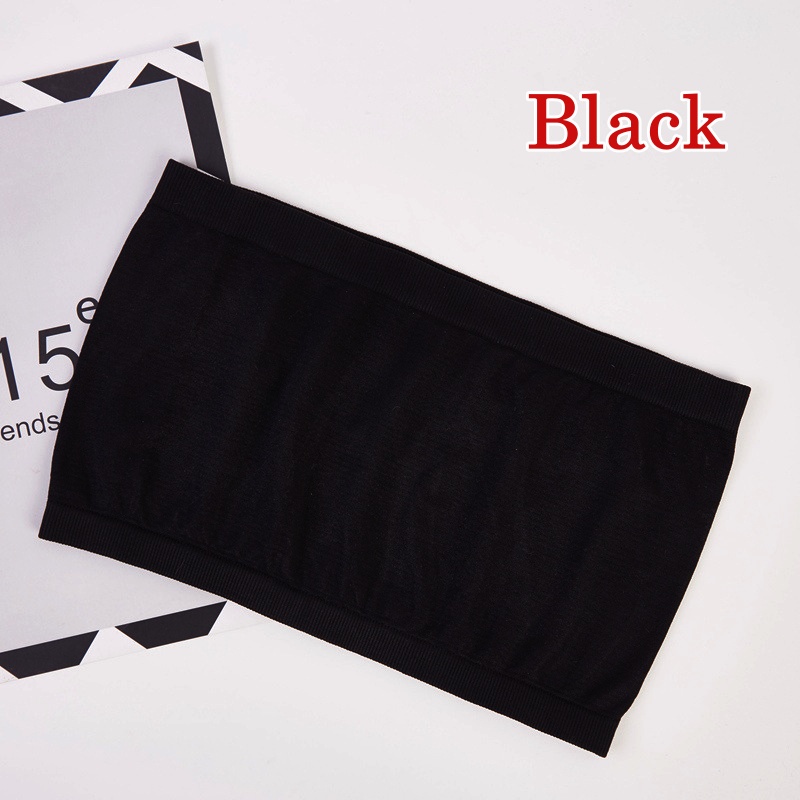 Stella Fashion Korea ice silk seamless all-match  Bralette Women Bra tube Top Cotton Nylon Removable Pad 