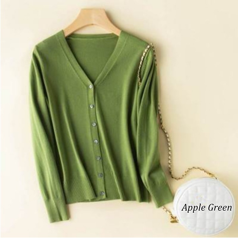 [Stella Fashion] Long Sleeve Cardigan for Ladies Working in the aircon Room 95% Cotton