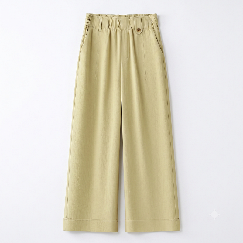 Stella Fashion Women’s High Waist Cropped Wide-Leg Pants | Cooling & Lightweight | Flattering Fit | Office Casual