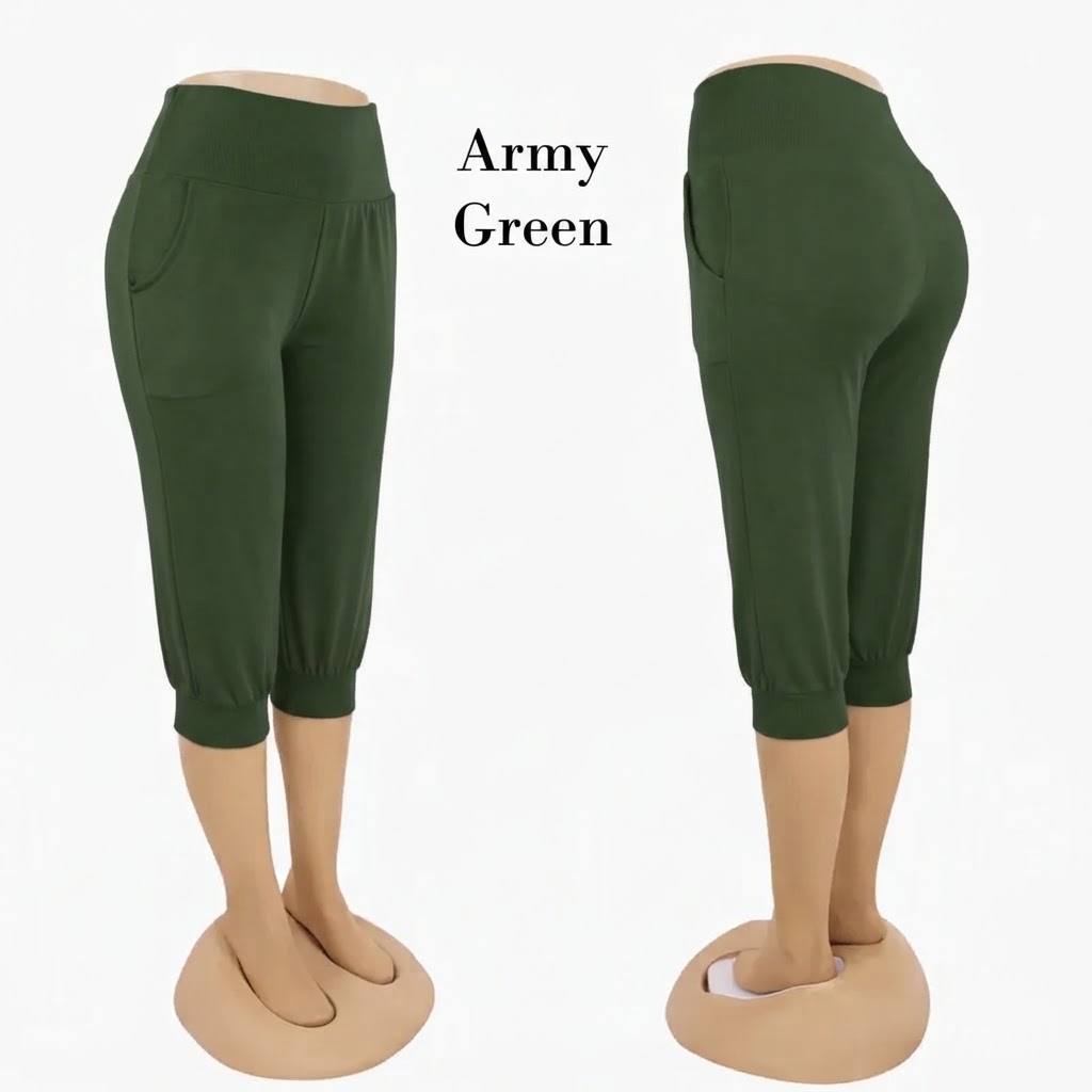 Stella Fashion MODAL Women 3/4 Alibaba Pant  Plus Size Muslimah Pants With Pockets