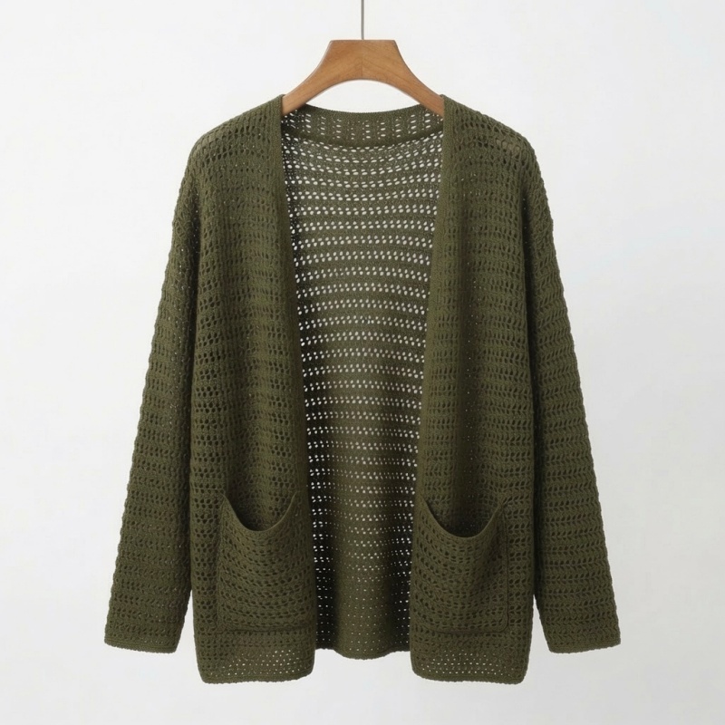 [Stella Fashion] Women's hallow sun protection sweater women thin sling knitted cardigan