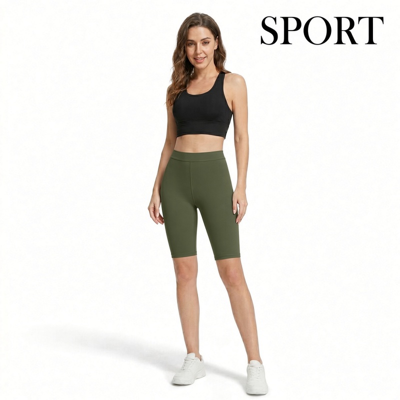 Stella Fashion High Waist Modal Cropped Leggings Half Length Safety Pants Leggings Women Plus Size Slimming Middle Pants