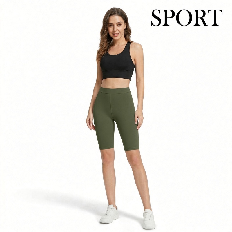 Stella Fashion High Waist Modal Cropped Leggings Half Length Safety Pants Leggings Women Plus Size Slimming Middle Pants