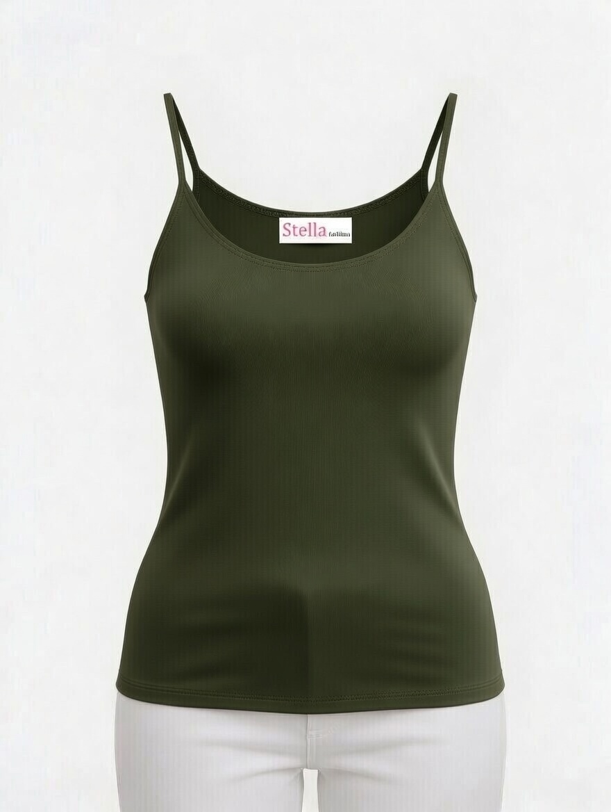 [STELLA FASHION]  U-Back Spaghetti Strape Tank Tops  Korea  MODAL + Spandex  Women Plus size Camisoles  M -XL Tanks Tops