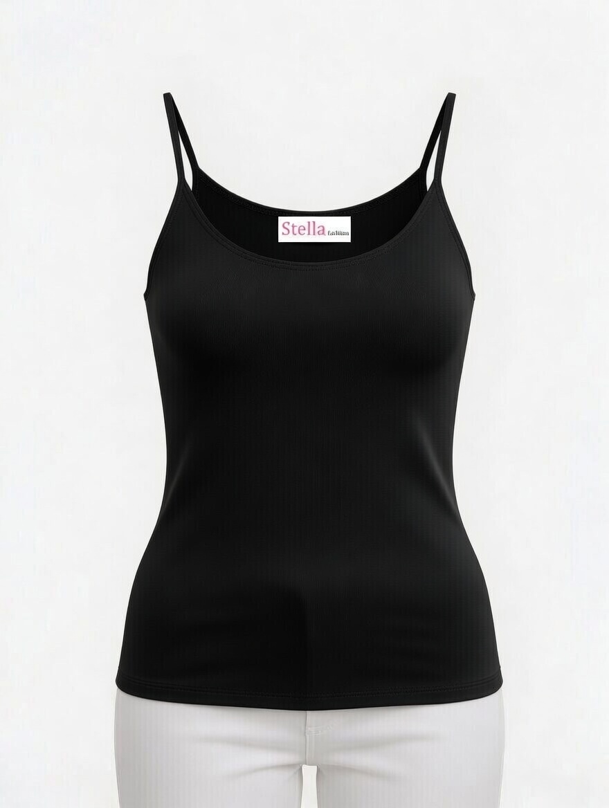 [STELLA FASHION] U-Back Spaghetti Strape Tank Tops Korea MODAL + Spand