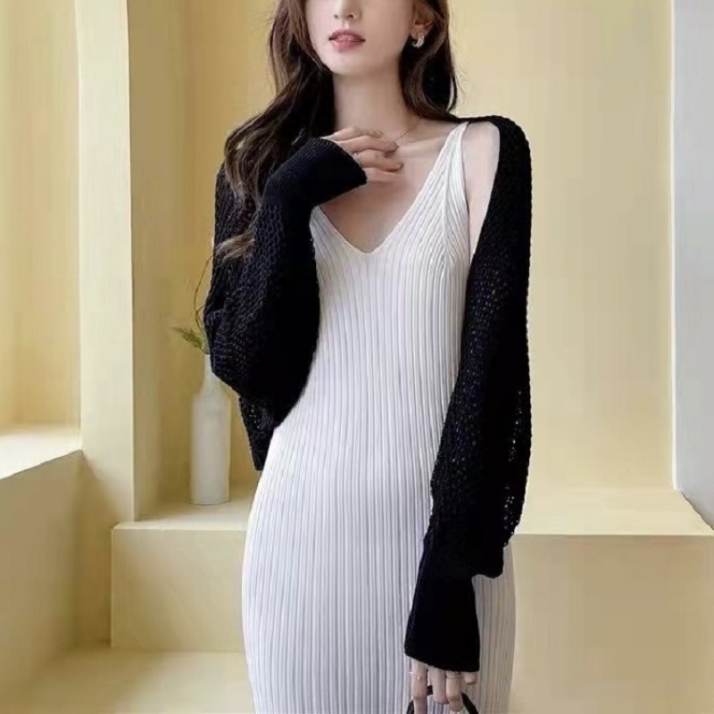 Stella Fashion Women Knitted Cardigan Long Sleeve  Cardigan Thin Sun Protection Knitted Cardigan Top