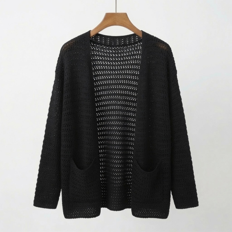 [Stella Fashion] Women's hallow sun protection sweater women thin sling knitted cardigan