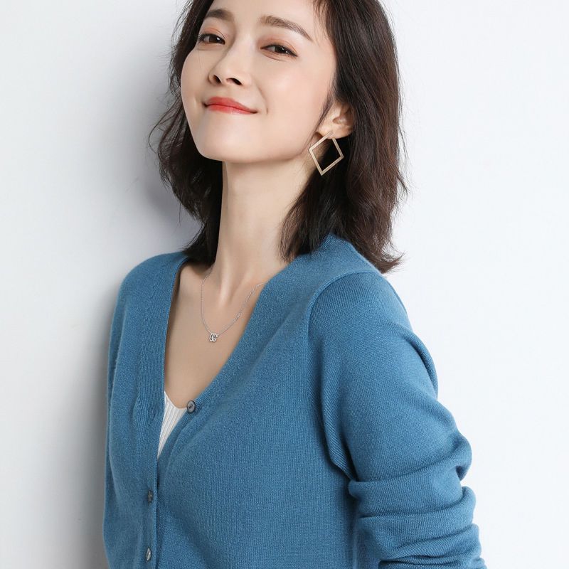 [Stella Fashion] Long Sleeve Cardigan for Ladies Working in the aircon Room 95% Cotton