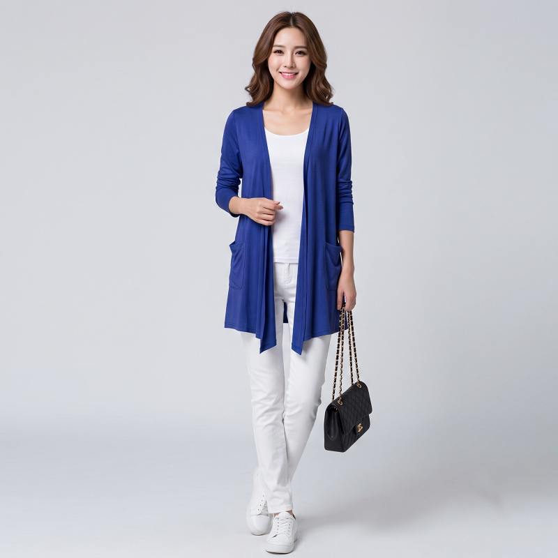 [StellaFashion]READYSTOCKWomen'sCottonLongSleeveCardiganPlain