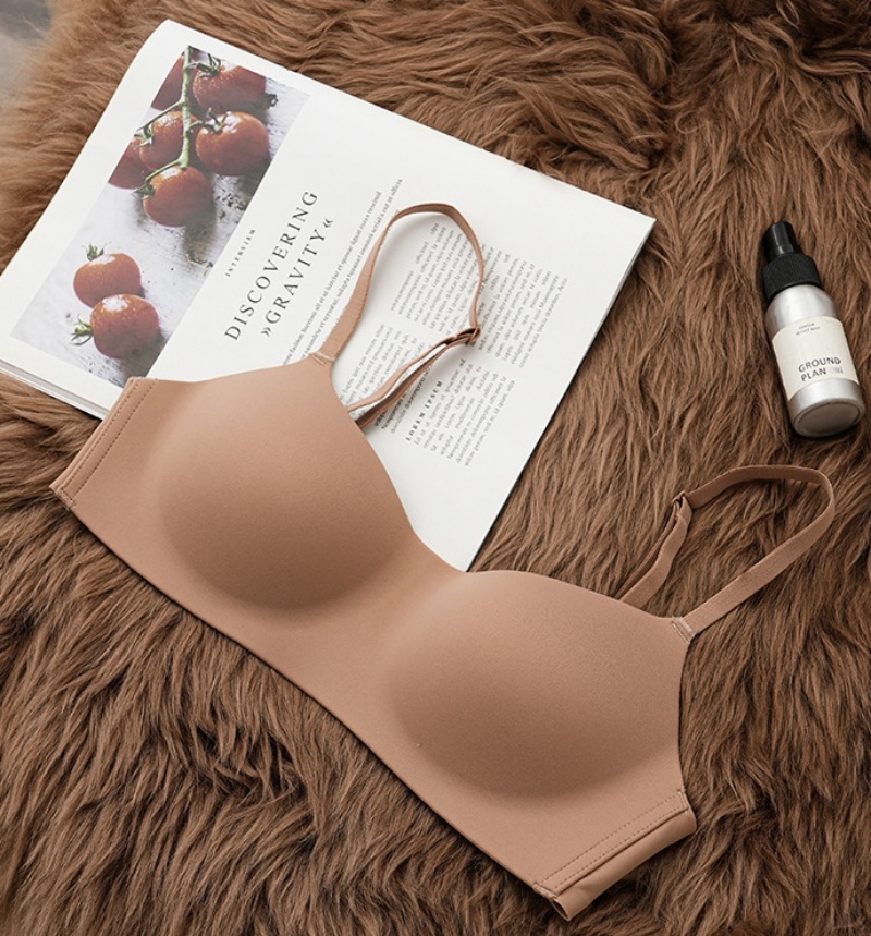 Women's Small Breasts Gathered Up Anti-Sagging Comfortable and Breathable Bra Without Steel Ring Thin Cup Seamless Underwear