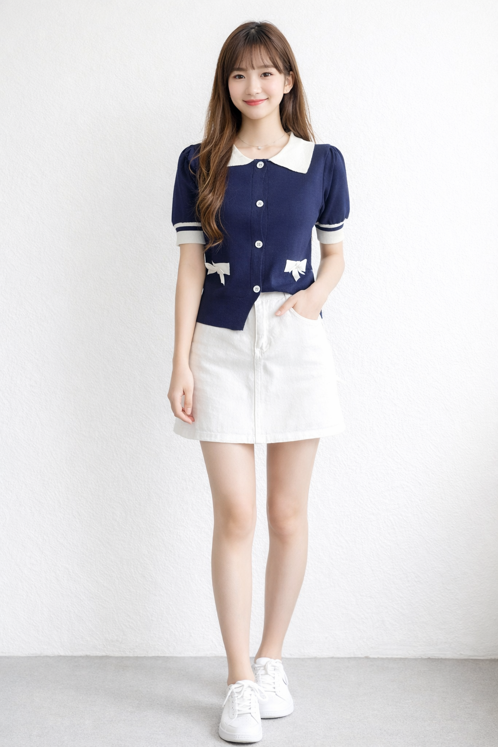 Stella Fashion Summer Bow Cardigan | Lightweight Korean Style Outerwear | Short Sleeve Sweet Girl Look