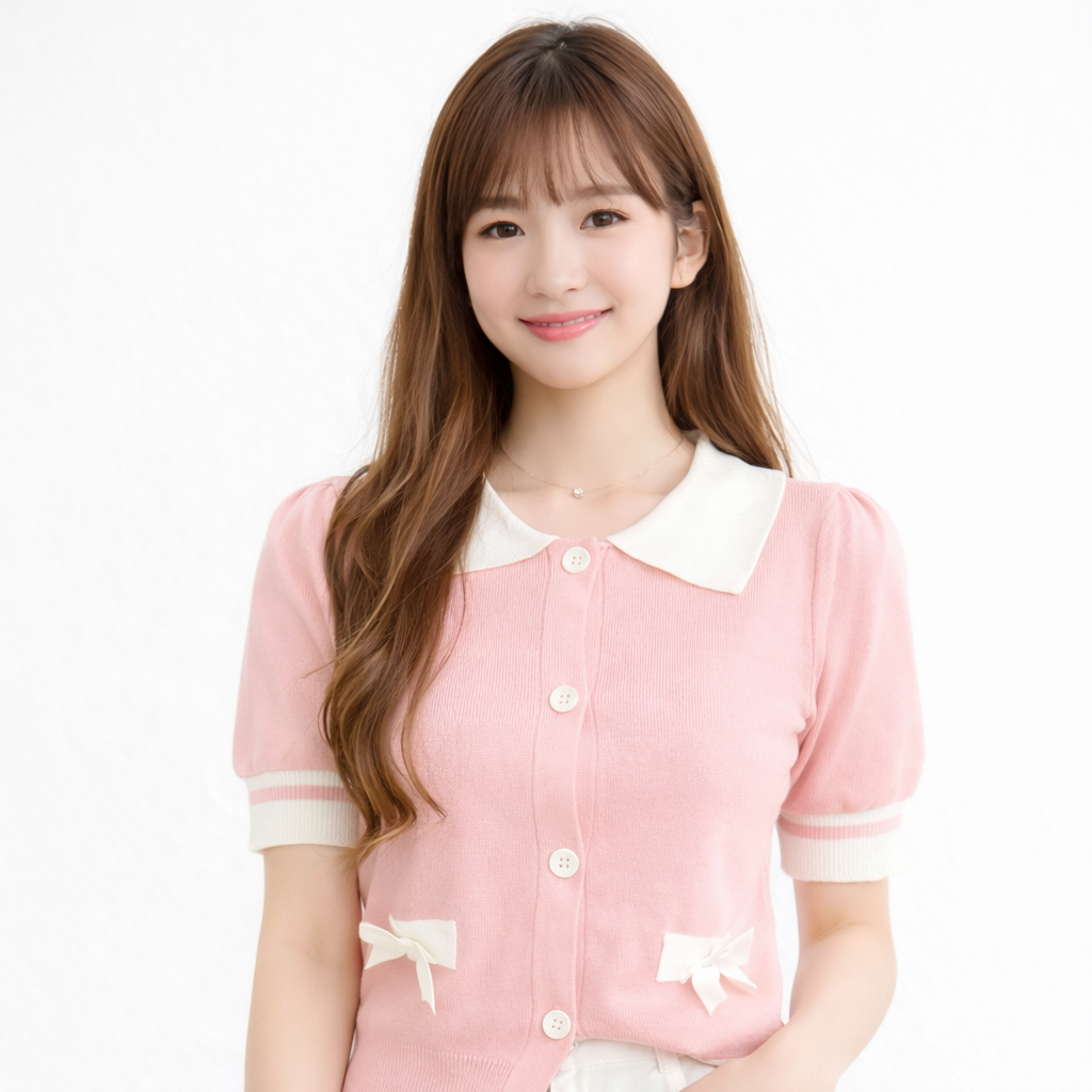 Stella Fashion Summer Bow Cardigan | Lightweight Korean Style Outerwear | Short Sleeve Sweet Girl Look