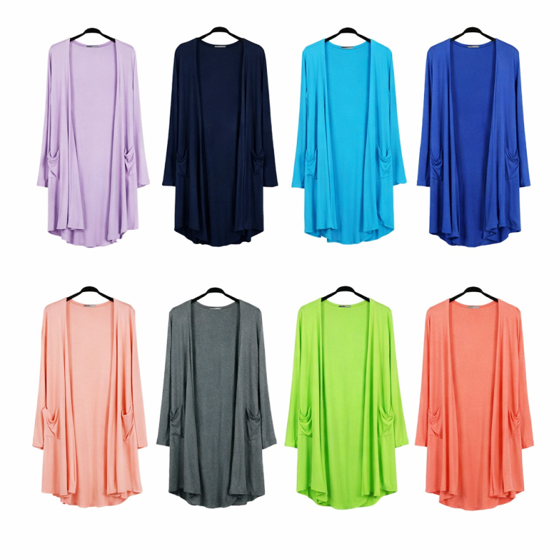 [Stella Fashion] READY STOCK  Women's Cotton Long Sleeve Cardigan Plain color Suncreen Modal Very soft and Comfortable