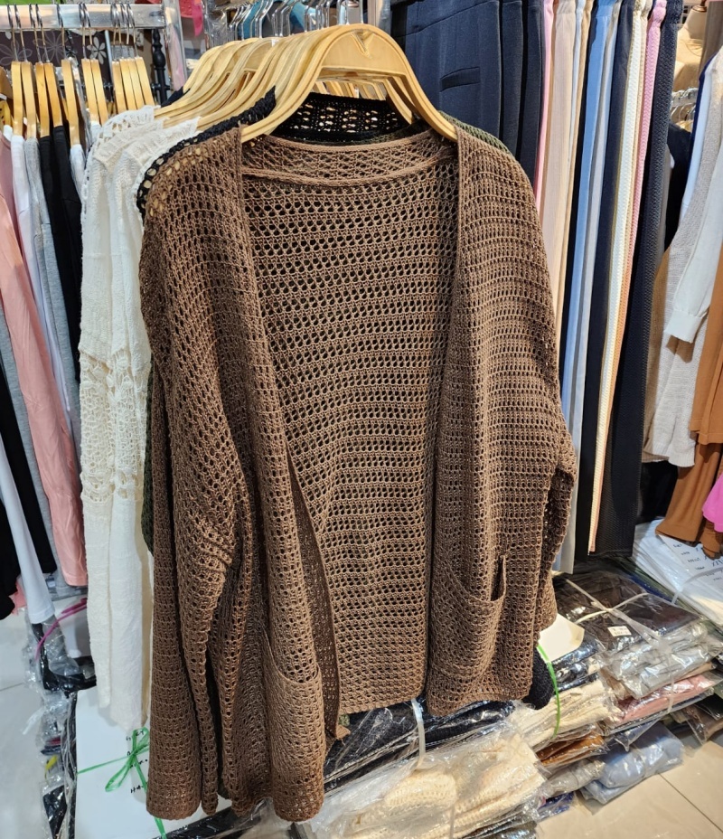 [Stella Fashion] Women's hallow sun protection sweater women thin slin