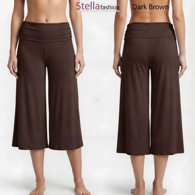 [Stella Fashion] Modal Lady Pant Skirt Palazzo Cooling Soft and Comfortable Elastic, Bamboo Fibre Muslimah Pants Plus size