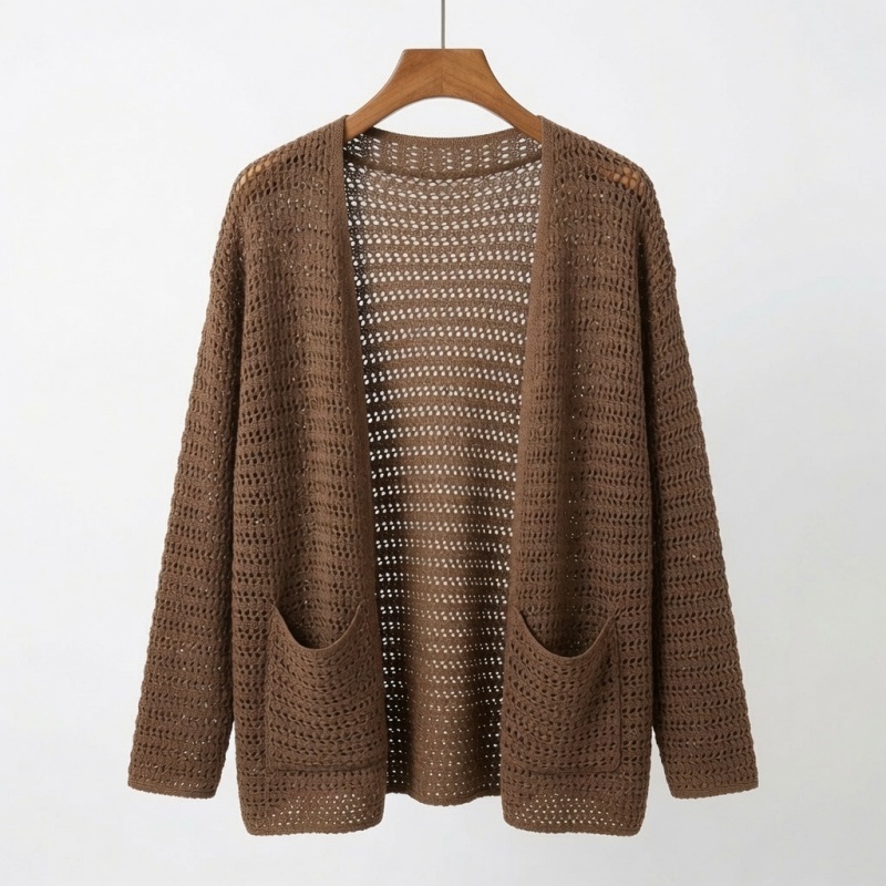 [Stella Fashion] Women's hallow sun protection sweater women thin sling knitted cardigan