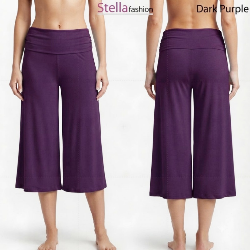 [Stella Fashion] Modal Lady Pant Skirt Palazzo Cooling Soft and Comfortable Elastic, Bamboo Fibre Muslimah Pants Plus size