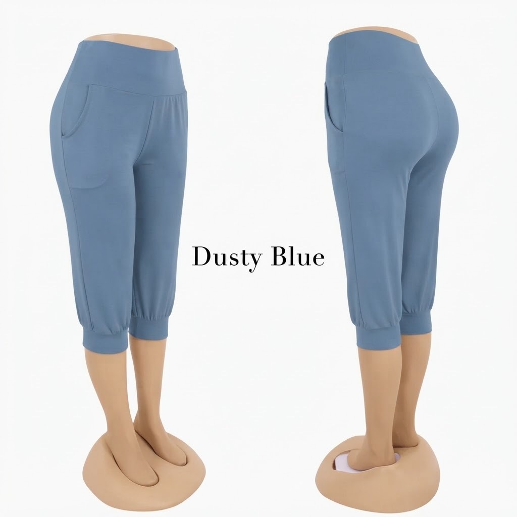 Stella Fashion MODAL Women 3/4 Alibaba Pant  Plus Size Muslimah Pants With Pockets
