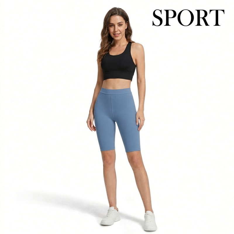 Stella Fashion High Waist Modal Cropped Leggings Half Length Safety Pants Leggings Women Plus Size Slimming Middle Pants