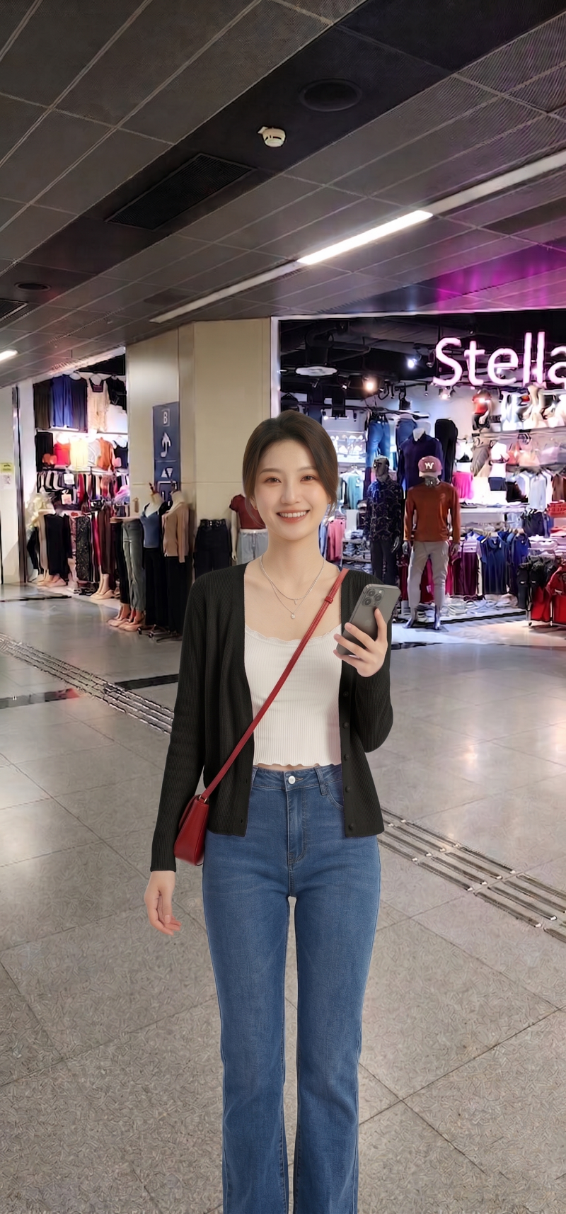 [Stella Fashion] Summer Sunscreen Outer Korean Style Women's Cover Fat Thin Top Long Sleeve Cardigan Knitted Blouse