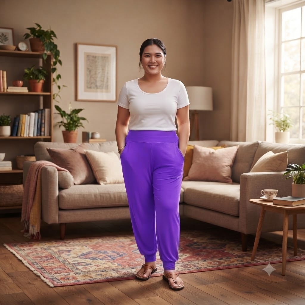 [Stella Fashion]  Ladies Long Alibaba Pant  Plus Size Muslimah Pants High Waist Pants MODAL Bamboo Fibre